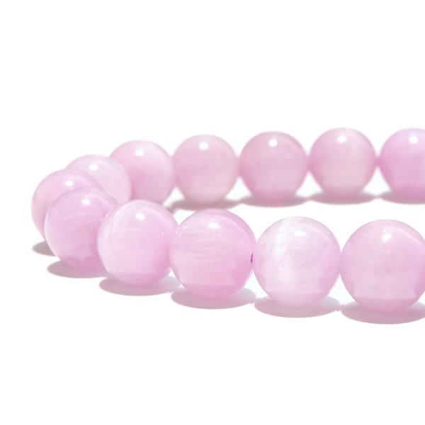 画像2: ブレス　クンツァイト＜ナイジェリア産＞　丸　約9mm　浄化　愛　純愛　癒し　パワーストーン　天然石　品番：18064 (2)