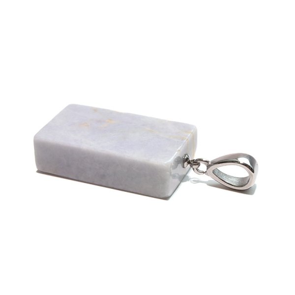 画像2: 【日本銘石】ペンダントトップ　糸魚川翡翠＜新潟県＞　ラベンダー　ステンレス　シルバー　日本製　国石　安定　平穏　慈悲　智恵　パワーストーン　天然石　品番：18076 (2)