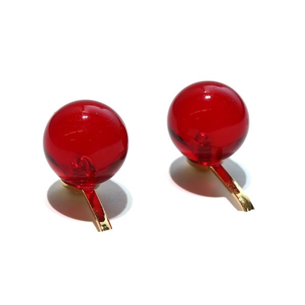 画像3: イヤリング　ルビーアンバー　約8mm　ネジバネ式　パルト海産　ステンレス　ゴールド　日本製　エネルギーの活性化　金運　勝負運　お守り　パワーストーン　天然石　品番：18101 (3)