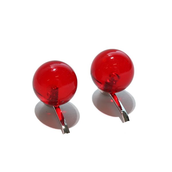 画像3: イヤリング　ルビーアンバー　約8mm　ネジバネ式　パルト海産　ステンレス　シルバー　日本製　エネルギーの活性化　金運　勝負運　お守り　パワーストーン　天然石　品番：18102 (3)
