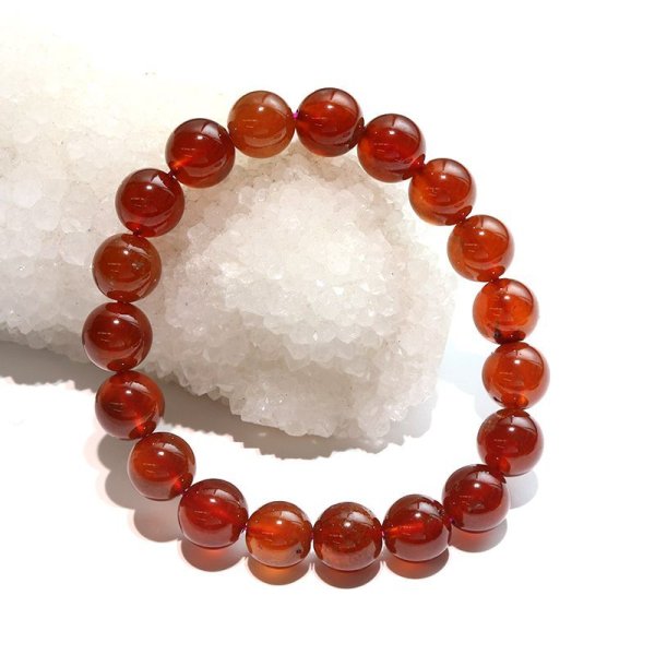 画像5: ブレス　ヘソナイト（オレンジガーネット）＜ブラジル産＞　丸　約10mm　ヘッソナイト　精神力　生命力　パワーストーン　天然石　品番：18129 (5)