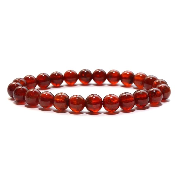 画像3: ブレス　ヘソナイト（オレンジガーネット）＜ブラジル産＞　丸　約7.5mm　ヘッソナイト　精神力　生命力　パワーストーン　天然石　品番：18133 (3)