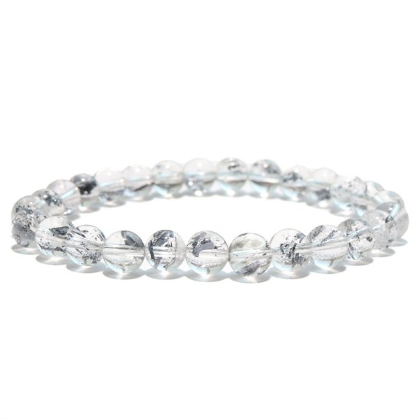 画像3: ブレス　スティブナイトインクォーツ＜中国産＞　丸　約6.5mm　浄化　レアメタル　輝安鉱　向上心　魔除け　パワーストーン　天然石　品番：18146 (3)