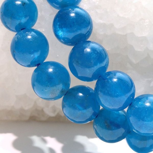 画像4: ブレス　アパタイト＜マダガスカル産＞　丸　約7mm　協調　絆　信頼　自信　調和　天然石　パワーストーン　品番：18162 (4)