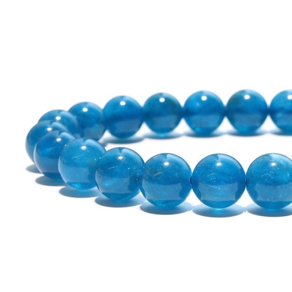 画像2: ブレス　アパタイト＜マダガスカル産＞　丸　約7mm　協調　絆　信頼　自信　調和　天然石　パワーストーン　品番：18162 (2)