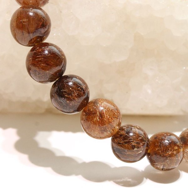 画像5: ブレス　MIXルチルクォーツ＜ブラジル産＞　丸　約7mm　ミックス　金運　財運　ギャンブル運　パワーストーン　天然石　品番：18216 (5)