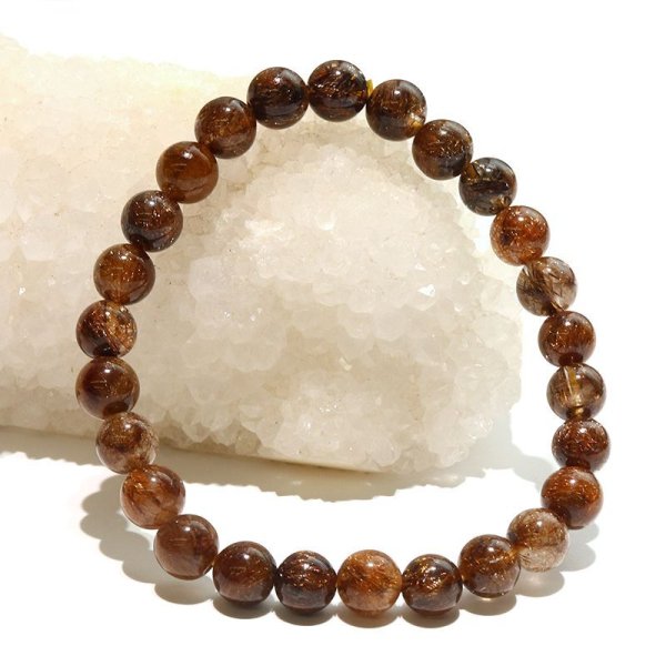 画像6: ブレス　MIXルチルクォーツ＜ブラジル産＞　丸　約7mm　ミックス　金運　財運　ギャンブル運　パワーストーン　天然石　品番：18216 (6)