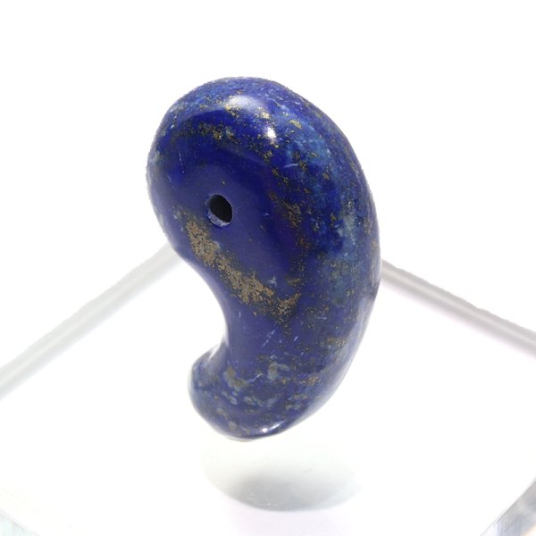 画像2: 勾玉　ラピスラズリ　約33mm　アフガニスタン産　邪気を払う　判断力　直感力を高める　パワーストーン　天然石　※ポイント対象外　品番：18252 (2)