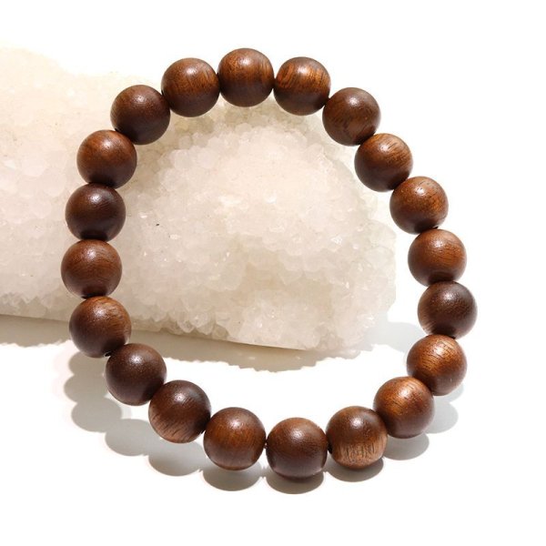 画像5: 【パワーズウッド】ブレス　神代椋＜秋田県＞　丸　約10mm　才能の広がり　魔除け　均衡を保つ　品番：18255 (5)