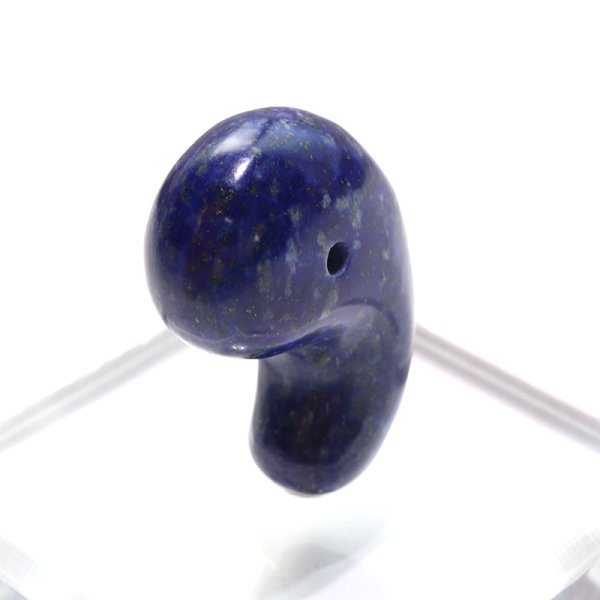 画像3: 勾玉　ラピスラズリ　約33mm　アフガニスタン産　邪気を払う　判断力　直感力を高める　パワーストーン　天然石　※ポイント対象外　品番：18253 (3)