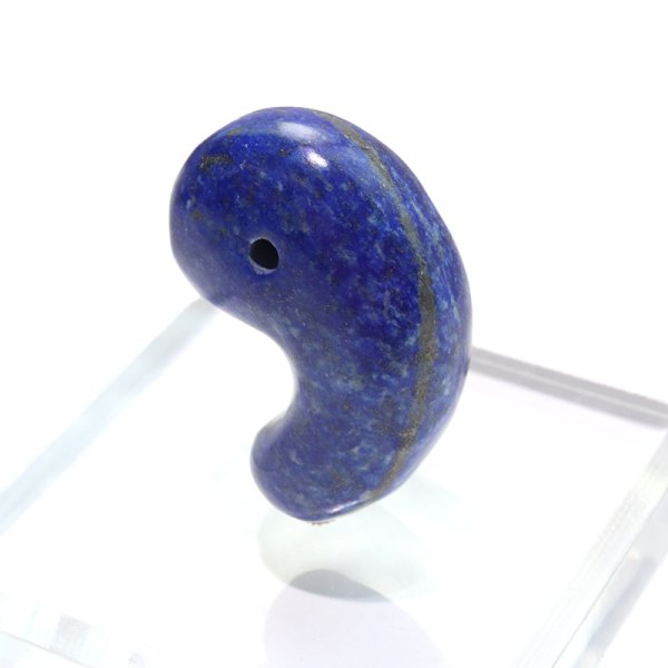 画像2: 勾玉　ラピスラズリ　約33mm　アフガニスタン産　邪気を払う　判断力　直感力を高める　パワーストーン　天然石　※ポイント対象外　品番：18251 (2)