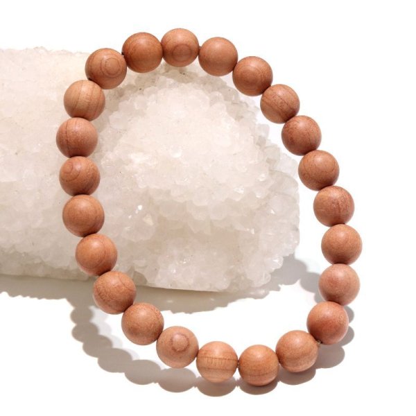 画像5: 【パワーズウッド】ブレス　紅檜 ＜台湾産＞　丸　約8mm　火の神の力　忍耐力　日本製　品番：18290 (5)