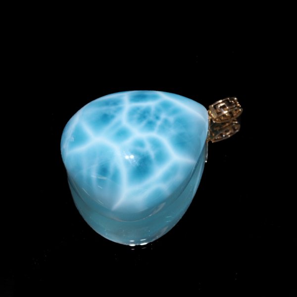 画像3: ペンダントトップ　ラリマー　ドミニカ共和国産　K18　ゴールド　不安をやわらげる　浄化　パワーストーン　天然石　品番：18287 (3)