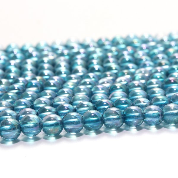 画像2: 連　ライトアクアオーラ　 丸　 約4mm　浄化　パワーストーン　品番：18315 (2)