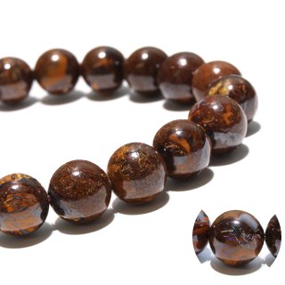 ブレス ボルダーオパール＜オーストラリア産＞ 丸 約8mm 希望
