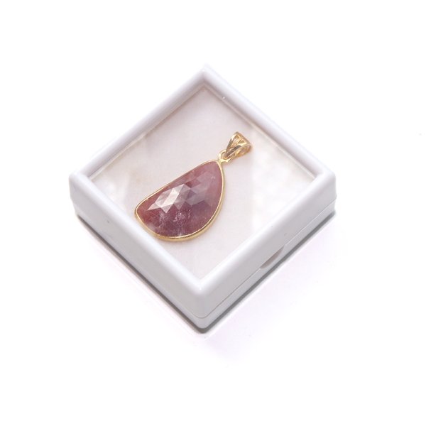 画像4: ペンダントトップ　マルチサファイア　スリランカ産　silver925　ゴールド　ケース付き　蒼玉　勝利　希少性　9月誕生石　パワーストーン　天然石　品番：18356 (4)