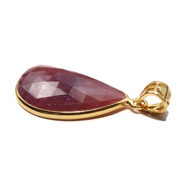 画像2: ペンダントトップ　マルチサファイア　スリランカ産　silver925　ゴールド　ケース付き　蒼玉　勝利　希少性　9月誕生石　パワーストーン　天然石　品番：18356 (2)