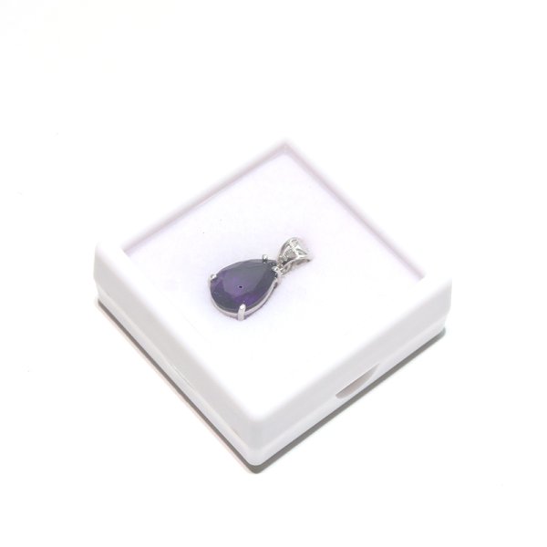 画像5: ペンダントトップ アメジスト 雫型 ウルグアイ産 ケース付き Silver925 シルバー 日本製 2月誕生石 愛 守護石 癒し 浄化 パワーストーン 天然石 品番:18412 (5)