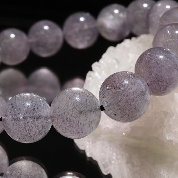 画像3: ブレス　花火スーパーセブン　丸　約12mm　ブラジル産　レア　幸運　潜在能力の開花　魔除け　愛と調和　天然石　品番： 18442 (3)