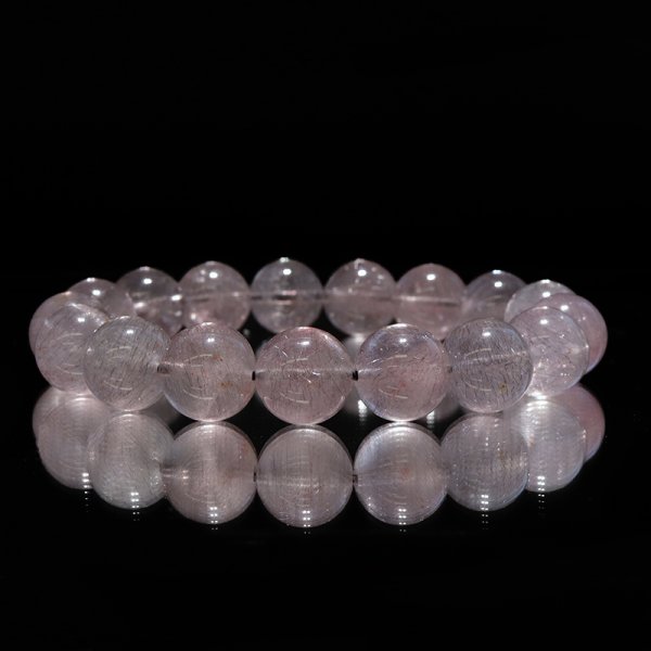 画像6: ブレス　花火スーパーセブン　丸　約12mm　ブラジル産　レア　幸運　潜在能力の開花　魔除け　愛と調和　天然石　品番： 15195 (6)