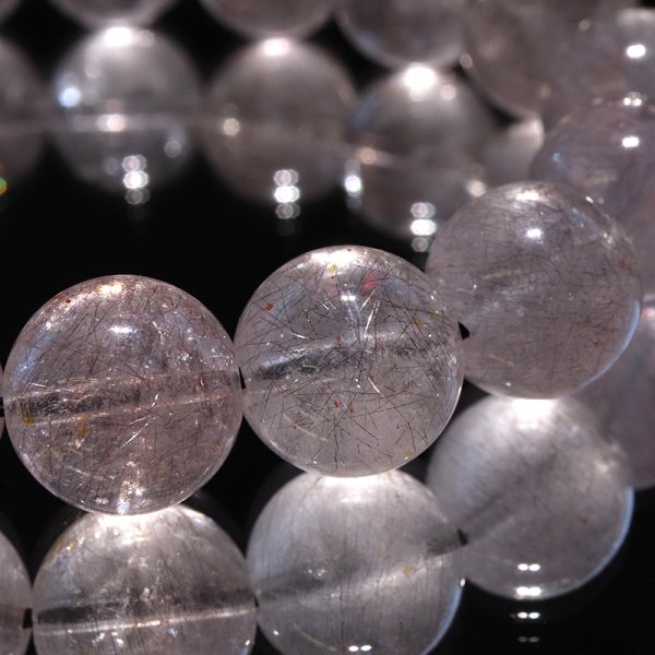 画像3: ブレス　花火スーパーセブン　丸　約11mm　ブラジル産　レア　幸運　潜在能力の開花　魔除け　愛と調和　天然石　品番： 15194 (3)