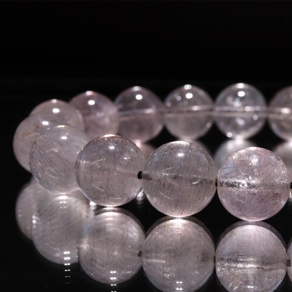 画像4: ブレス　花火スーパーセブン　丸　約11mm　ブラジル産　レア　幸運　潜在能力の開花　魔除け　愛と調和　天然石　品番： 15194 (4)