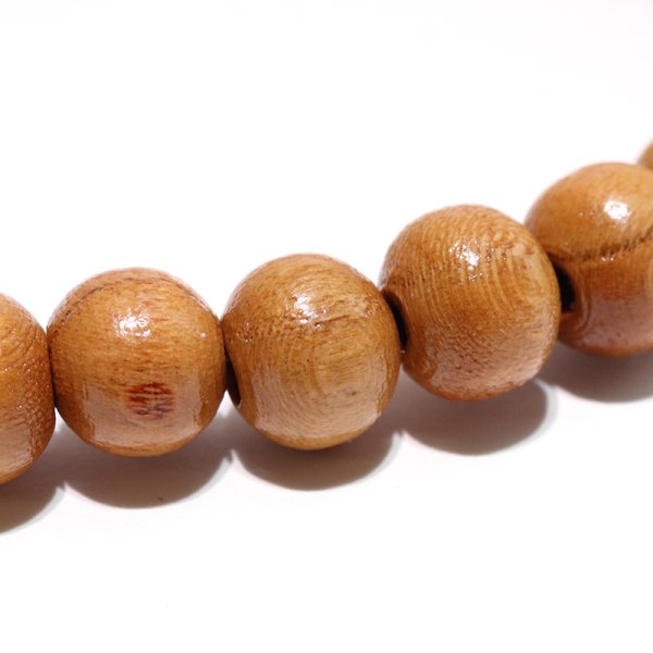 画像2: 【パワーズウッド】ブレス　桃＜中国産＞　約6mm　邪気払い　不老不死　健康長寿　品番： 18451 (2)