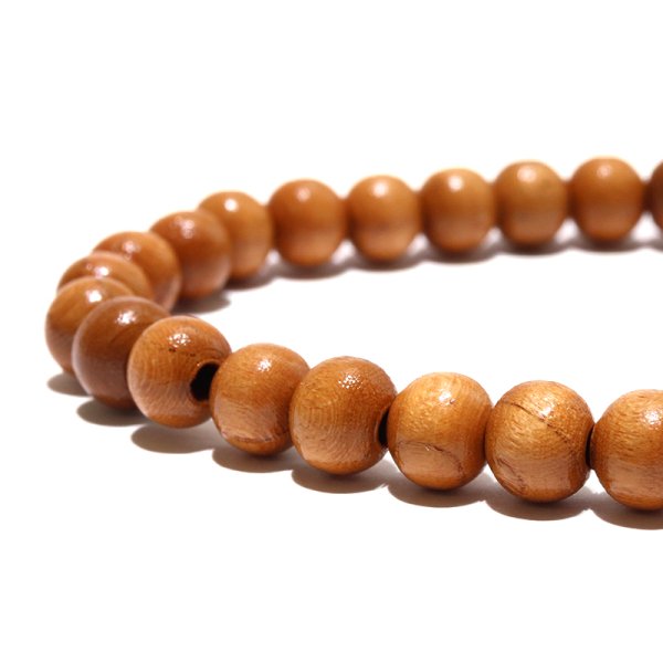 画像3: 【パワーズウッド】ブレス　桃＜中国産＞　約6mm　邪気払い　不老不死　健康長寿　品番： 18451 (3)