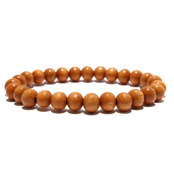 画像4: 【パワーズウッド】ブレス　桃＜中国産＞　約8mm　邪気払い　不老不死　健康長寿　品番： 18450 (4)