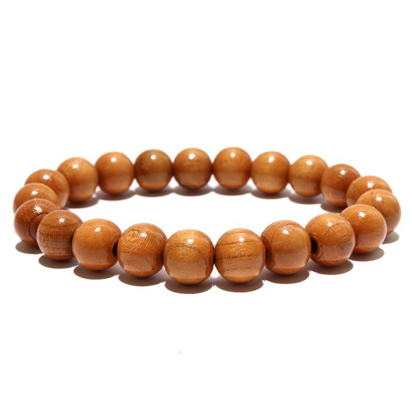 画像4: 【パワーズウッド】ブレス　桃＜中国産＞　約10mm　邪気払い　不老不死　健康長寿　品番： 18449 (4)