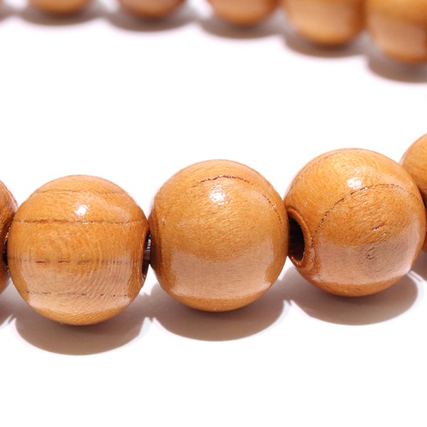 画像2: 【パワーズウッド】ブレス　桃＜中国産＞　約10mm　邪気払い　不老不死　健康長寿　品番： 18449 (2)