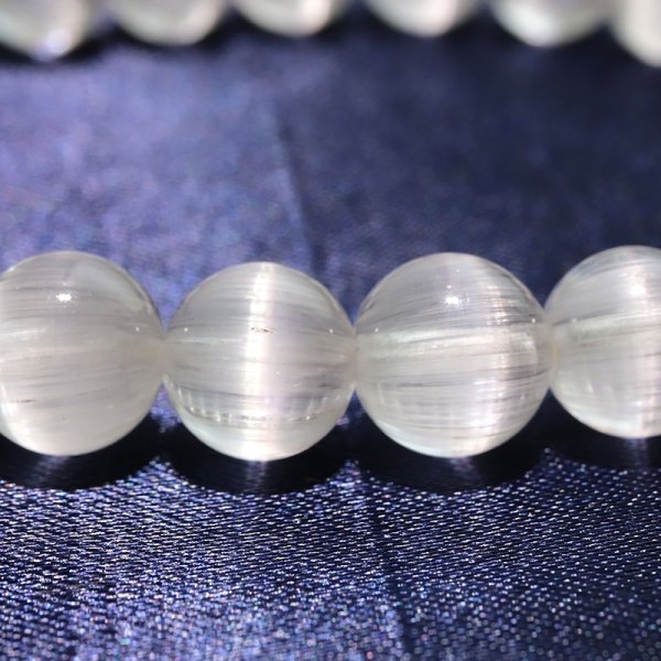 画像2: ブレス ニードルイントパーズ<ブラジル産> 丸 約7.5mm 勇気 チャンス 夢を叶える レア 希少 パワーストーン 天然石 品番: 18470 (2)