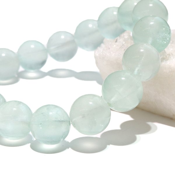 画像4: ブレス　グリーンフローライト＜中国産＞　丸　約11.5mm　癒し　浄化　パワーストーン　天然石　品番：18538 (4)