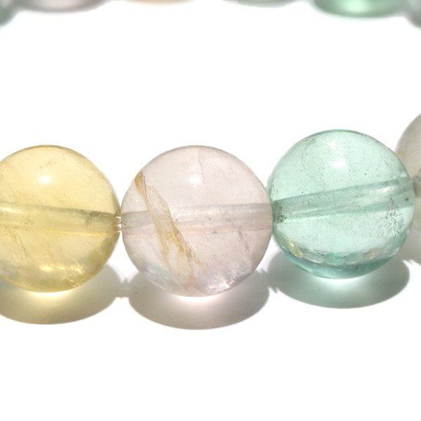 画像2: ブレス　MIXフローライト＜中国産＞　丸　約9mm　癒し　浄化　パワーストーン　天然石　品番：18537 (2)
