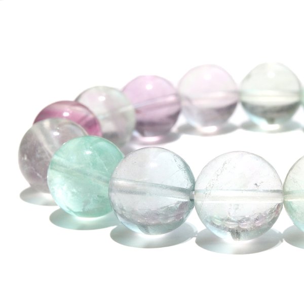 画像3: ブレス MIXフローライト<中国産> 丸 約14mm 癒し 浄化 パワーストーン 天然石 品番:18534 (3)