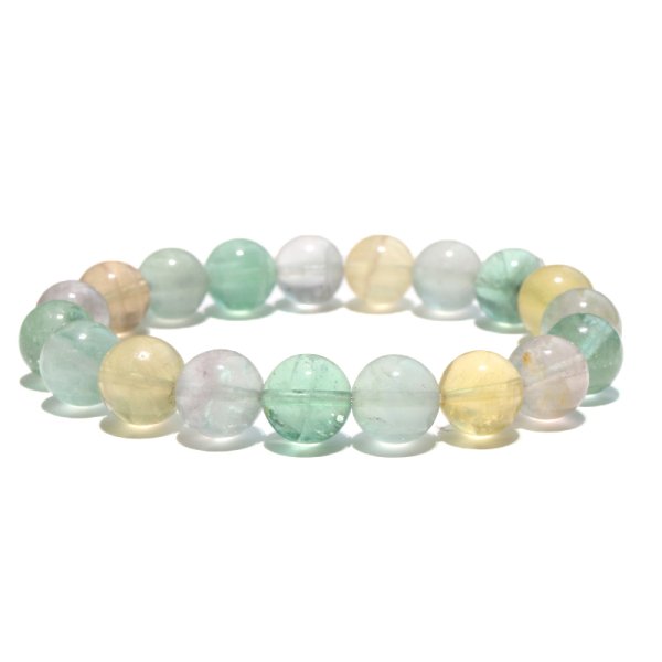 画像5: ブレス　MIXフローライト＜中国産＞　丸　約9mm　癒し　浄化　パワーストーン　天然石　品番：18537 (5)