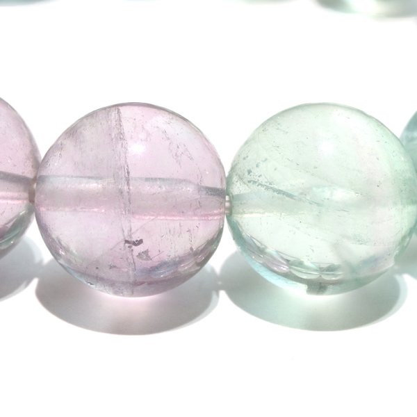 画像2: ブレス　MIXフローライト＜中国産＞　丸　約12.5mm　癒し　浄化　パワーストーン　天然石　品番：18535 (2)