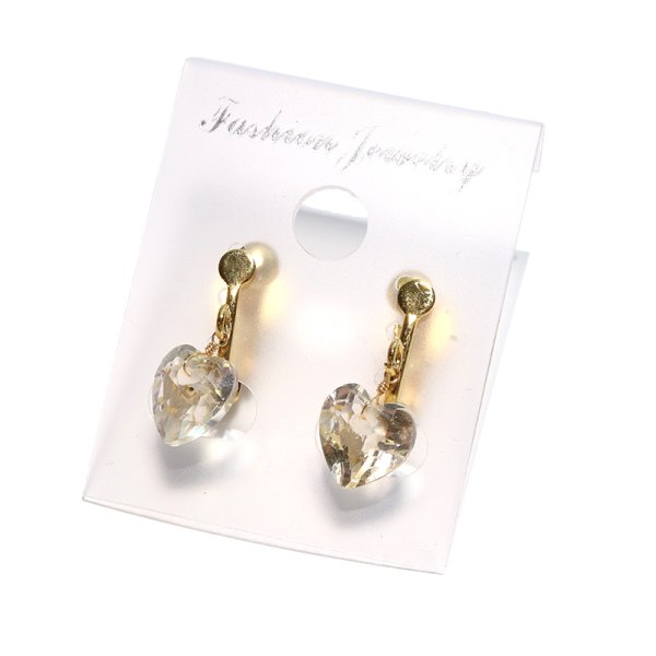 画像2: 【自社製アクセサリー10点以上でクーポン使用後30％OFF対象商品（クーポン番号：AC30）】イヤリング　シトリン　ハートカット　ネジバネ式　ステンレス　日本製　癒し　浄化　パワーストーン　天然石　※ポイント対象外　品番：18543 (2)