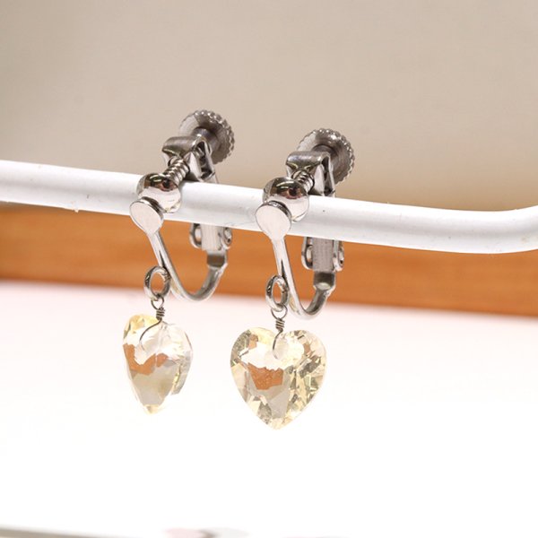 画像5: 【自社製アクセサリー10点以上でクーポン使用後30％OFF対象商品（クーポン番号：AC30）】イヤリング　シトリン　ハートカット　ネジバネ式　ステンレス　日本製　癒し　浄化　パワーストーン　天然石　※ポイント対象外　品番：18543 (5)