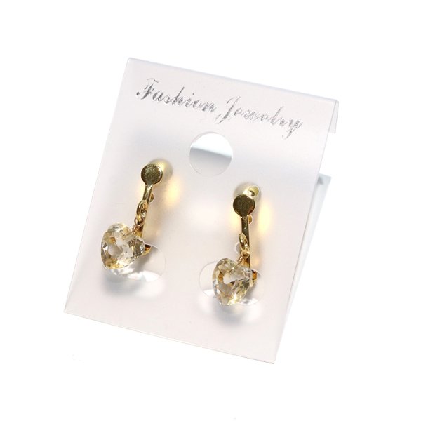 画像2: 【自社製アクセサリー10点以上でクーポン使用後30％OFF対象商品（クーポン番号：AC30）】イヤリング　シトリン　ハートカット　ネジバネ式　ステンレス　日本製　癒し　浄化　パワーストーン　天然石　※ポイント対象外　品番：18544 (2)