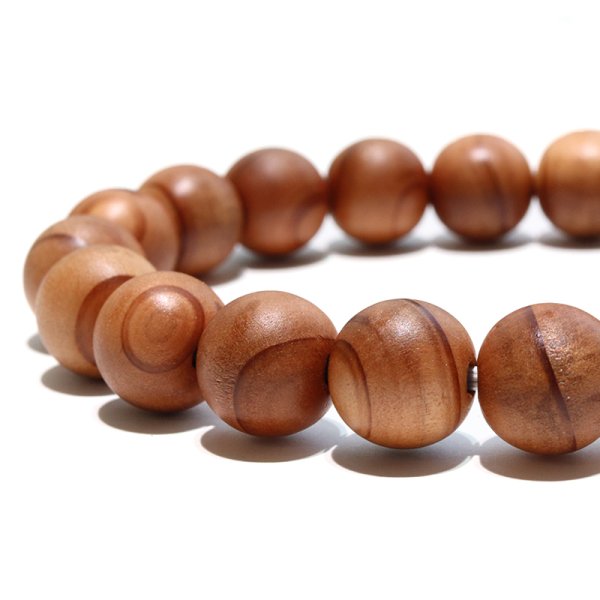 画像3: 【パワーズウッド】ブレス　日光杉＜栃木県＞　丸　約10mm　大地のエネルギー　仕事運　勝負運　上昇運　　品番：18546 (3)