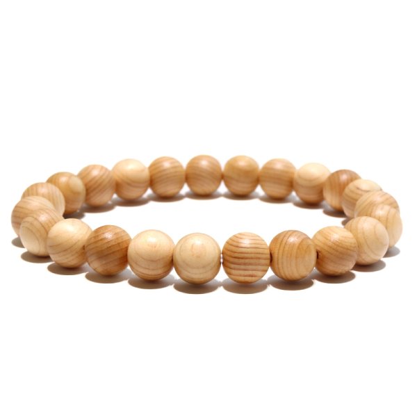 画像5: 【パワーズウッド】ブレス　椹＜長野県＞　丸　約8mm　方向性を定める　サポート力　品番：18548 (5)