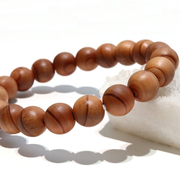 画像4: 【パワーズウッド】ブレス　日光杉＜栃木県＞　丸　約10mm　大地のエネルギー　仕事運　勝負運　上昇運　　品番：18546 (4)