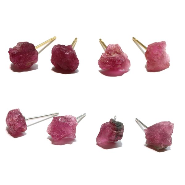 画像3: 【自社製アクセサリー10点以上でクーポン使用後30％OFF対象商品（クーポン番号：AC30）】ピアス　ピンクトルマリン　原石　突き刺し型　ステンレス　日本製　10月誕生石　調和　安定　浄化　パワーストーン　天然石　※ポイント対象外　品番：18592 (3)