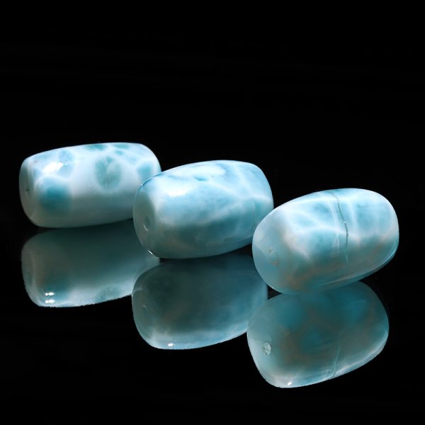 画像2: 天珠　ラリマー　ドミニカ産　不安をやわらげる　浄化　パワーストーン　天然石　品番：18615 (2)