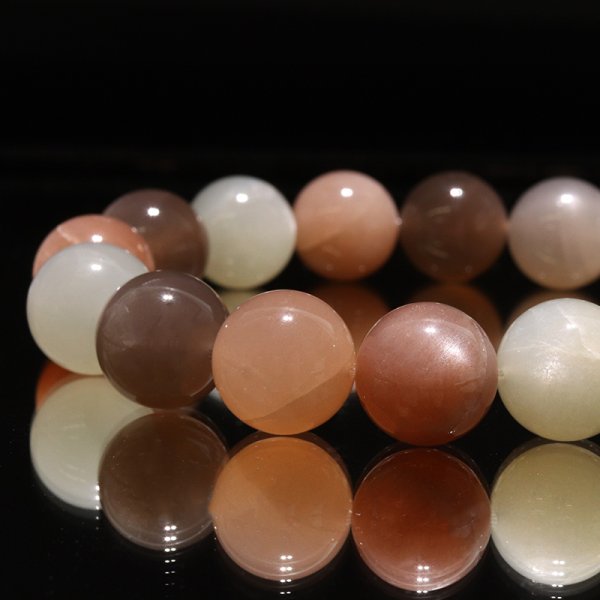 画像3: ブレス　MIXムーンストーン＜タンザニア産＞　丸　約12.5mm　品番：18649 (3)