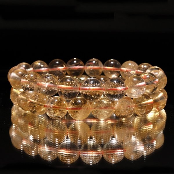 画像5: ブレス　シトリン＜ブラジル産＞　丸　約9.5mm　品番：18690 (5)