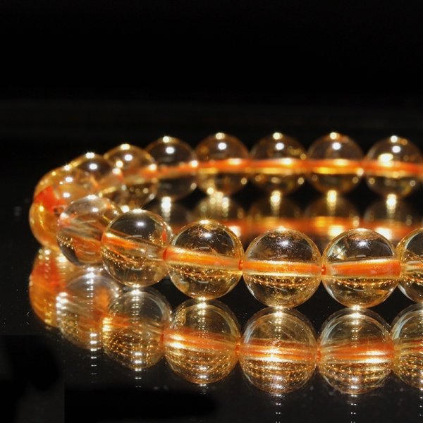 画像3: ブレス　シトリン＜ブラジル産＞　丸　約8mm　品番：18696 (3)