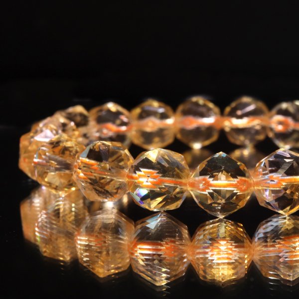 画像3: ブレス　シトリン＜ブラジル産＞　スターカット　約10mm　品番：18698 (3)