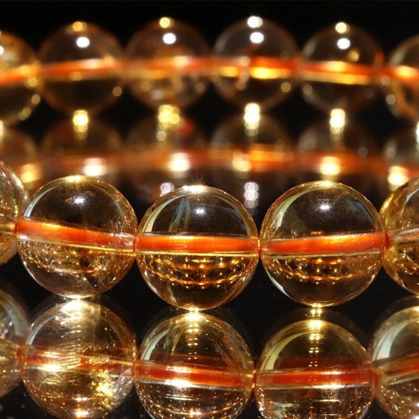 画像2: ブレス　シトリン＜ブラジル産＞　丸　約10mm　品番：18693 (2)